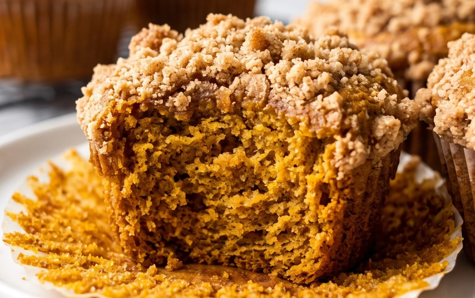 Pumpkin Crumb Cake Muffins