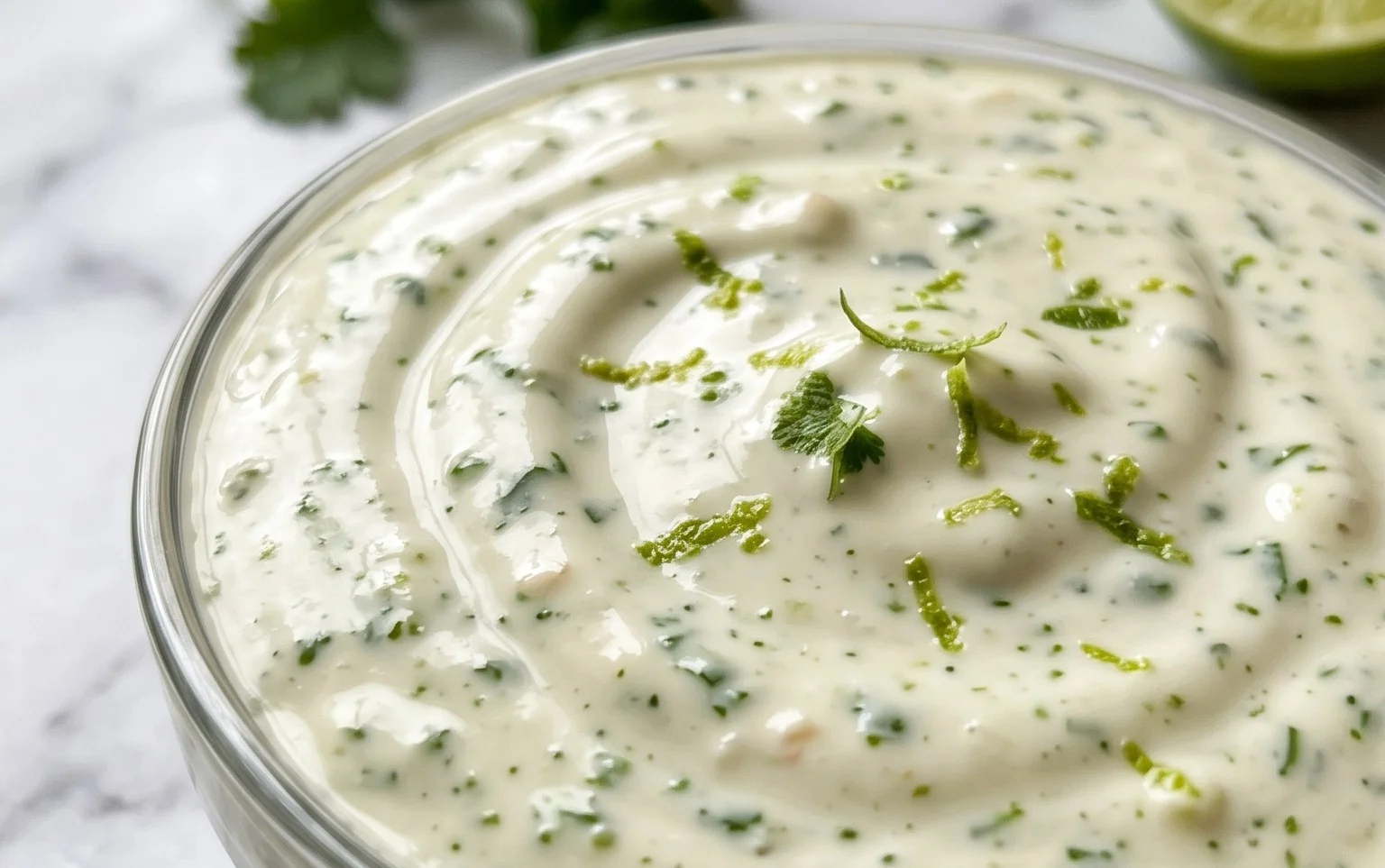 Creamy Garlic Lime Cilantro Sauce Recipe-Easy Condiment